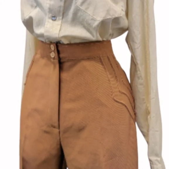 FINAL MARKDOWN Vintage 70s Western Flared Pants Tall - Picture 4 of 7
